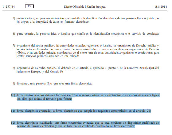 tipos de firma electrónica
