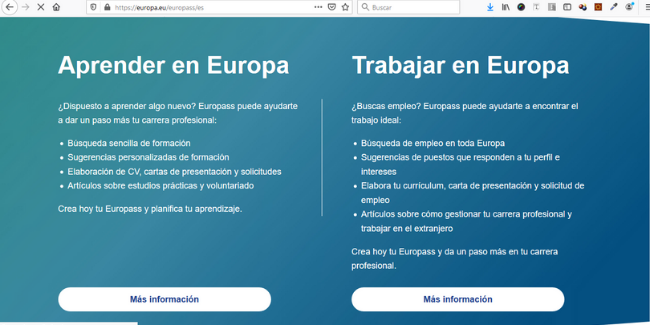 formación y empleo europass