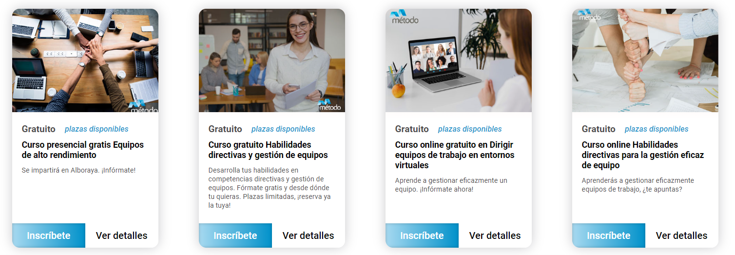 cursos online gratuitos y liderazgo de equipos